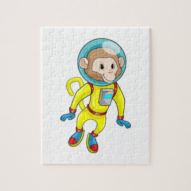 Affe als Astronaut Puzzle (Vertikal)