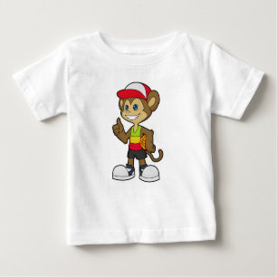 Affe als Basketballspieler mit Basketball Baby T-shirt