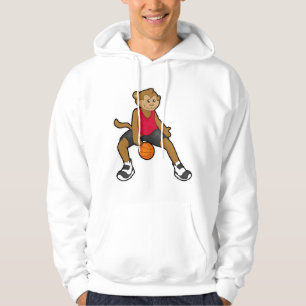 Affe als Basketballspieler mit Basketball Hoodie