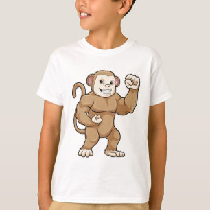 Affe als Bodybuilder in der Bodybuilding T-Shirt