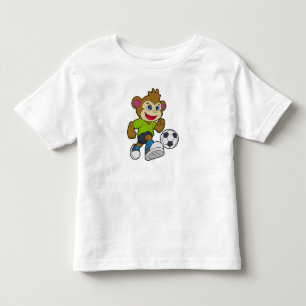 Affe als Fußballspieler mit Fußball Kleinkind T-shirt