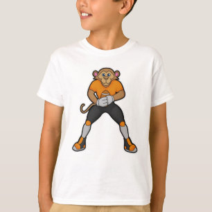 Affe als Fußballspieler mit Fußball T-Shirt
