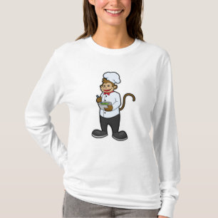 Affe als Koch mit Schüssel T-Shirt