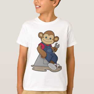 Affe als Mechanik mit Schlüssel T-Shirt