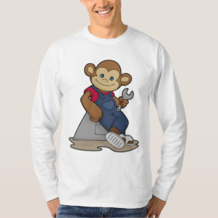 Affe als Mechanik mit Schlüssel T-Shirt