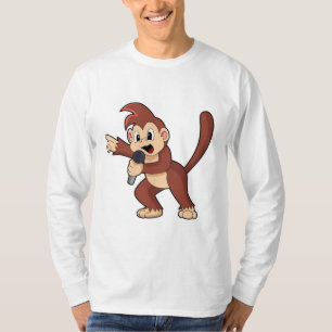 Affe als Sänger mit Mikrofon.PNG T-Shirt