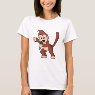 Affe als Sänger mit Mikrofon.PNG T-Shirt