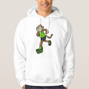 Affe als Skater mit Inline-Skaten Hoodie