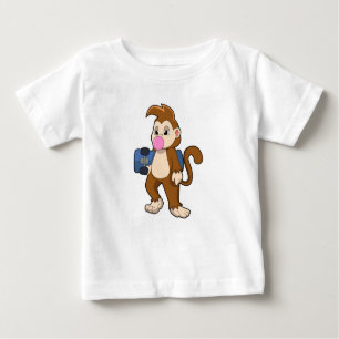 Affe als Skater mit Skateboard Baby T-shirt