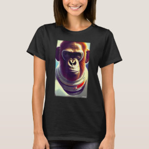 Affe Ape Animal Astronaut Space Universe Galaxy T-Shirt