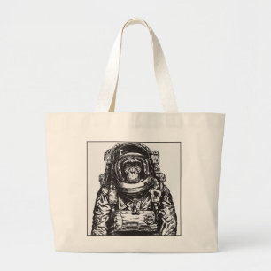Affe-Astronaut Jumbo Stoffbeutel