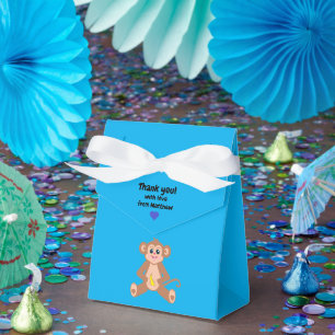 Affe auf Blue Favor Box Geschenkschachtel