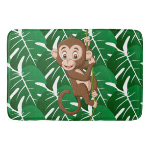 Affe auf dem Weinbaugebiet Bath Mat Badematte