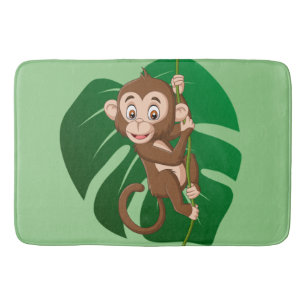 Affe auf dem Weinbaugebiet Bath Mat Badematte