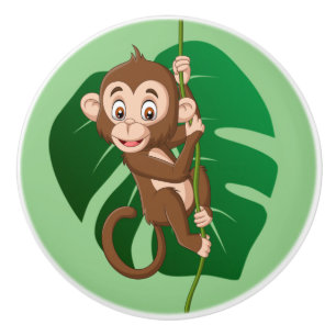 Affe auf einem Knofen für die Keramik des Weinbaus Keramikknauf