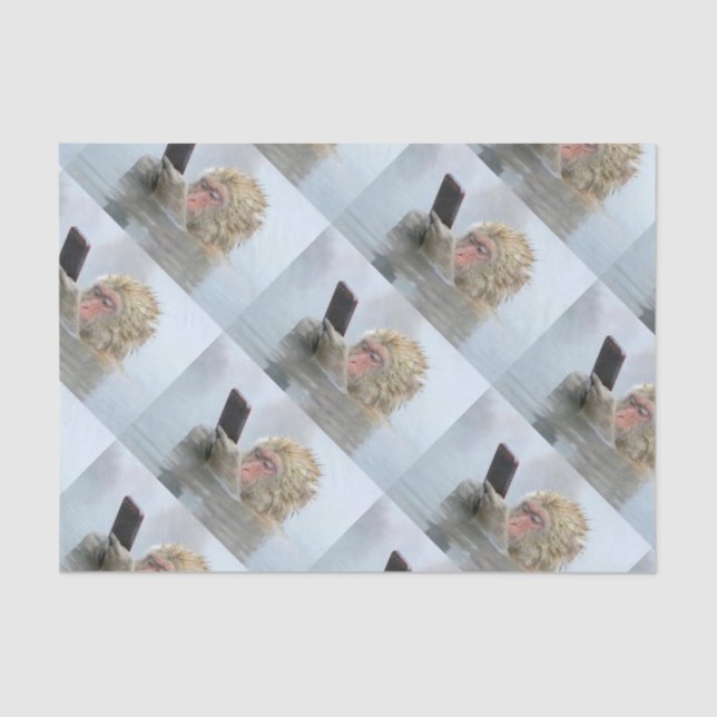 Affe auf einem Schirm Seidenpapier (Vorderseite)