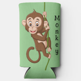 Affe auf einem Weinbaugebiet Seltzer Can Cooler Selters Dosenkühler