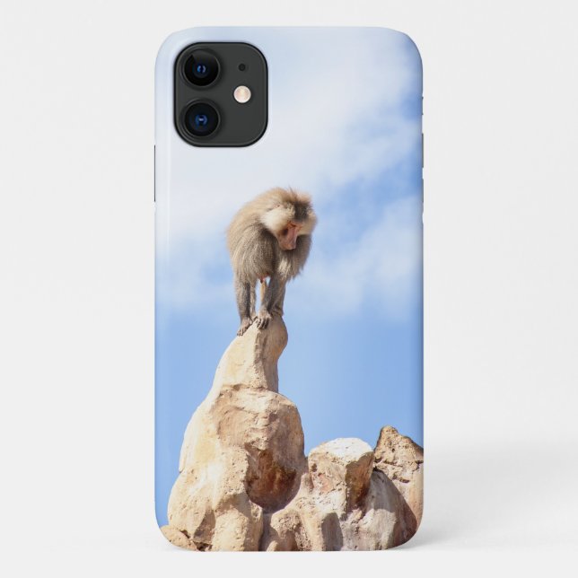 Affe Baboon auf einem Berg Case-Mate iPhone Hülle (Rückseite)