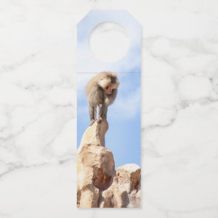 Affe Baboon auf einem Berg Flaschenanhänger
