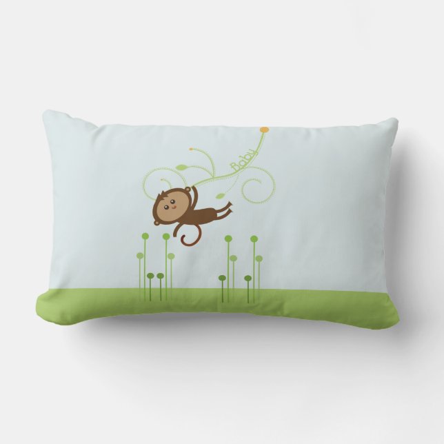 Affe-Baby-Kissen Lendenkissen (Vorderseite)