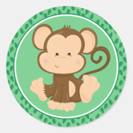 Affe | Baby Safari Animals Classic Round Sticker