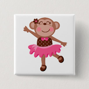 Affe-Ballerina Button