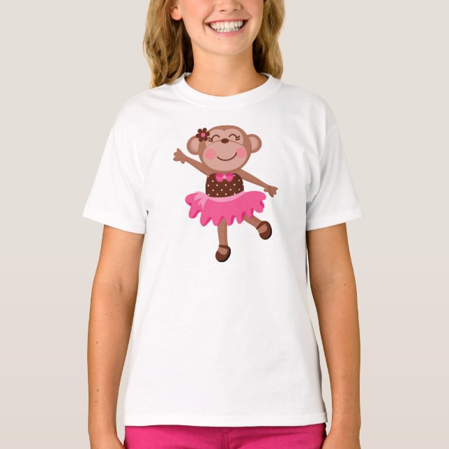 Affe-Ballerina T-Shirt (Vorderseite)