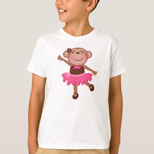 Affe-Ballerina T-Shirt (Vorderseite)