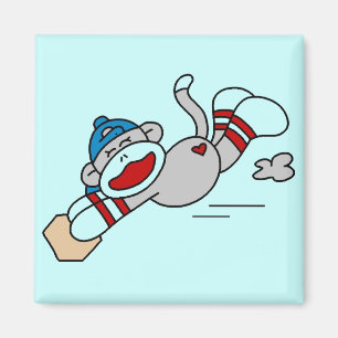 Affe Baseball Tauchen in Basishirts und Geschenke Magnet