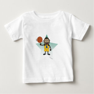 Affe-Basketball-Säuglings-Shirt Baby T-shirt