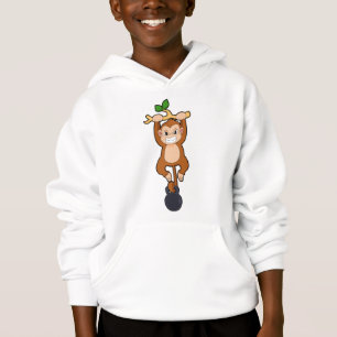 Affe bei Krafttraining mit Dumbell Hoodie