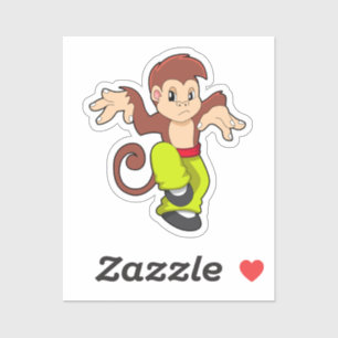 Affe bei Martial Arts Kungfu Aufkleber