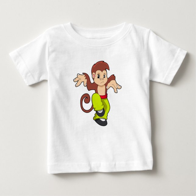 Affe bei Martial Arts Kungfu Baby T-shirt (Vorderseite)