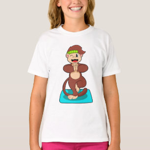 Affe bei Yoga Stehend T-Shirt