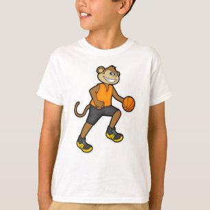 Affe beim Basketball Sport T-Shirt