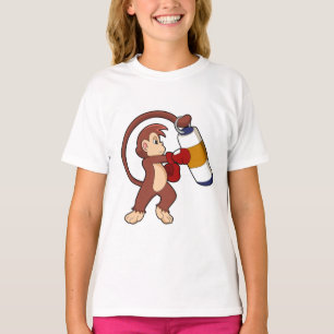 Affe beim Boxen mit Beutel T-Shirt