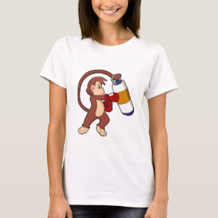 Affe beim Boxen mit Beutel T-Shirt