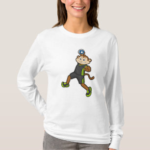 Affe beim Handballspieler mit Handball T-Shirt