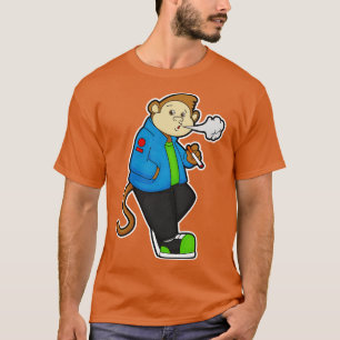Affe beim Rauchen als Zigarette T-Shirt