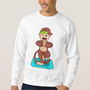 Affe beim Yoga im Stehen Sweatshirt