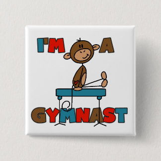 Affe bin ich ein Gymnast Button