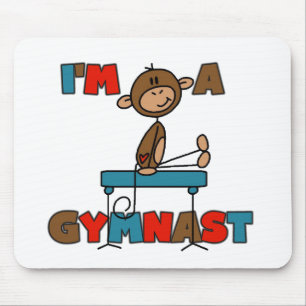 Affe bin ich ein Gymnast-T - Shirts und Geschenke Mousepad