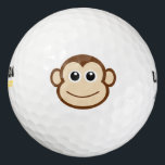 Affe-Cartoon Golfball<br><div class="desc">Niedliches Affe-Cartoon-Gesicht.  Sie können den Entwurf weiter personifizieren,  wenn Sie,  bevorzugen würden wie,  indem Sie Ihren Namen oder anderen Text addierten,  oder das Bild justierten - gerade Klicken "fertigt" besonders an,  um alle Wahlen zu sehen.</div>