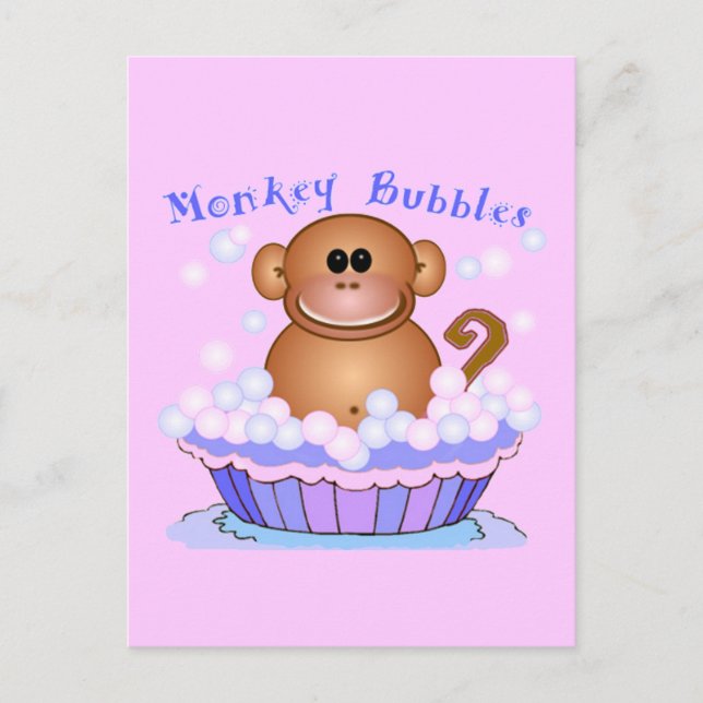 Affe Cartoon Postkarte (Vorderseite)
