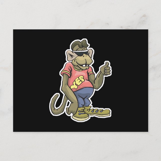 Affe cooler Typ Postkarte (Vorderseite)