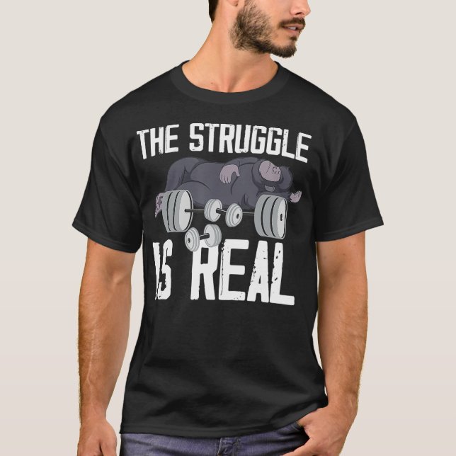 Affe Der Kampf ist ein echtes Schwergewichtstramm T-Shirt (Vorderseite)