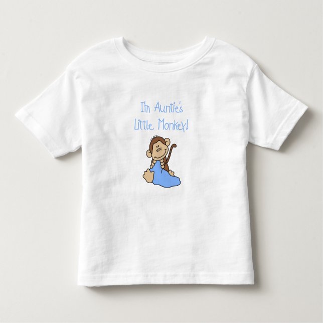 Affe der Tante - Blaue Hemden und Geschenke Kleinkind T-shirt (Vorderseite)