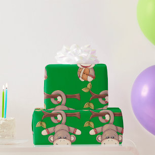 Affe, die einen Fußball hält Geschenkpapier