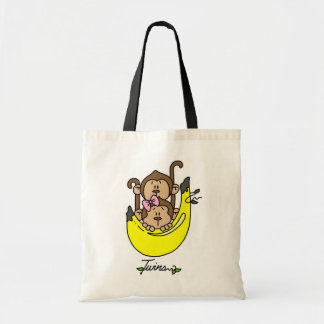Affe-Doppeljunge und Mädchen-T-Shirts und Tragetasche