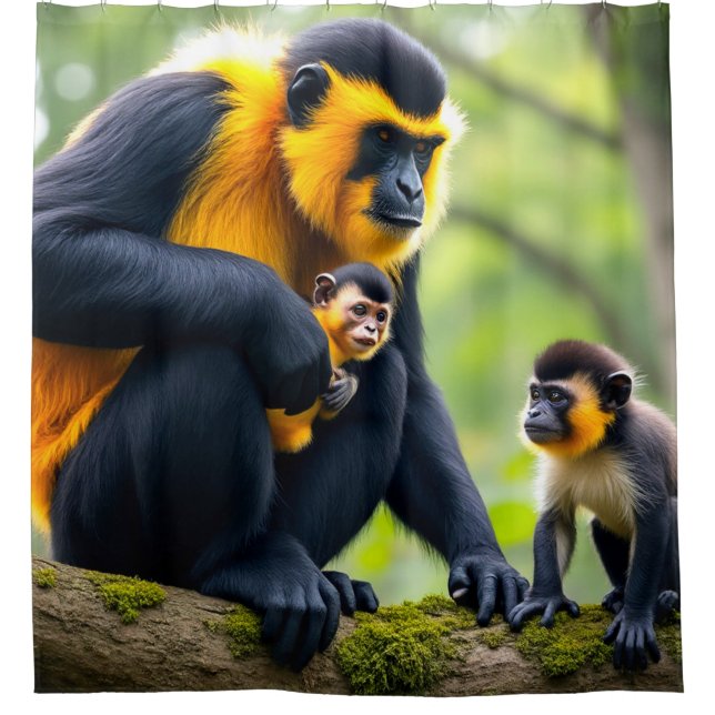 Affe Duschvorhang (Vorderseite)